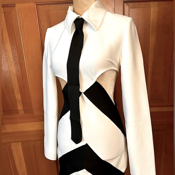 Cut Out Tie Mini Dress - Picture 4 of 16